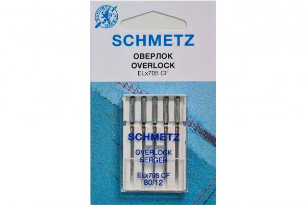 Иглы Schmetz для оверлока ELx705 CF №80, 5 шт в Ишиме